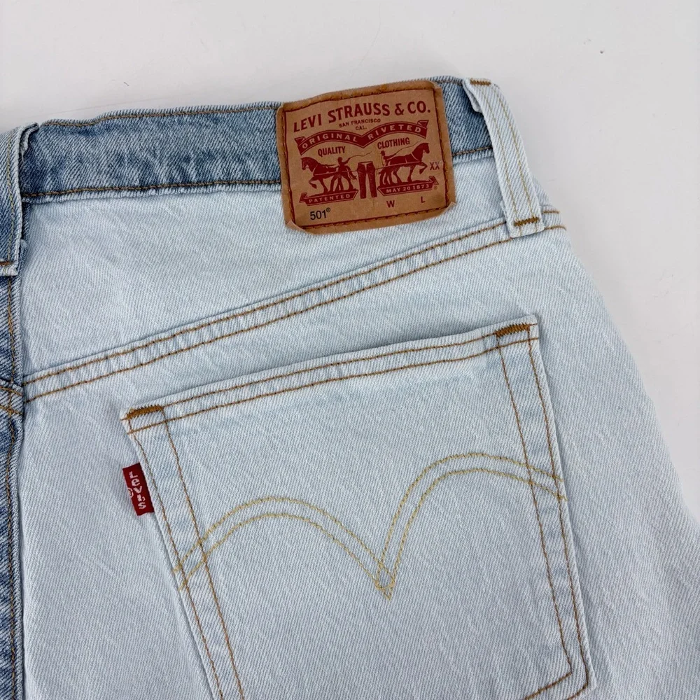 LEVI’S Women's 501 High Rise Two Tone Straight Denim
Jean Shorts - Picture 10 of 12